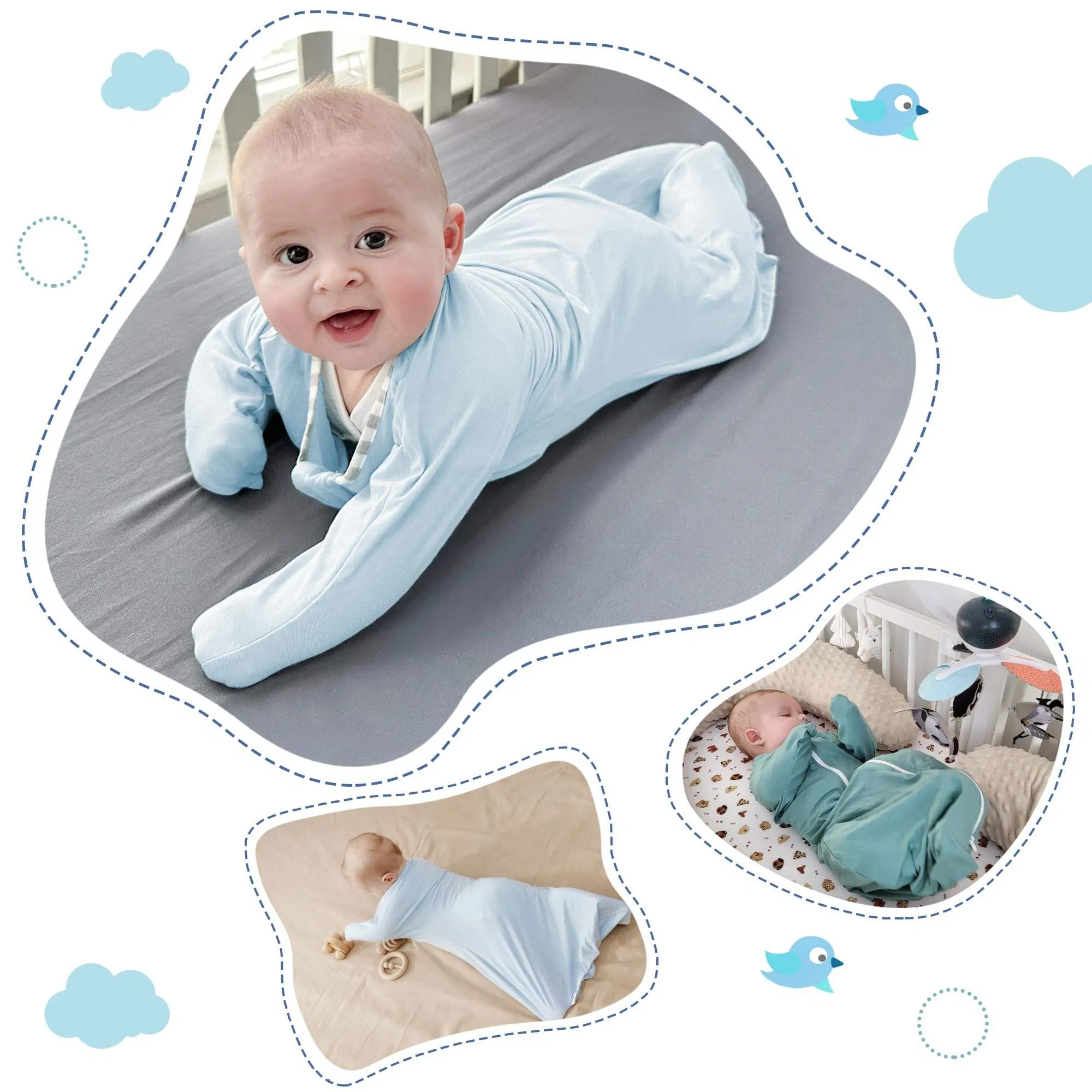 Newborn Baby Wraps Blanket Baby Sleeping Bag Sack Baby Swaddle