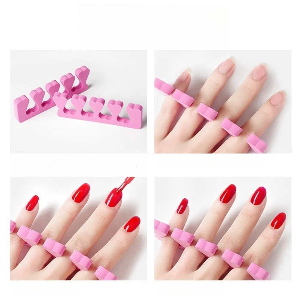 Hot Selling Pink Heart Shaped EVA Sponge Hands Feet Universal Finger Divider