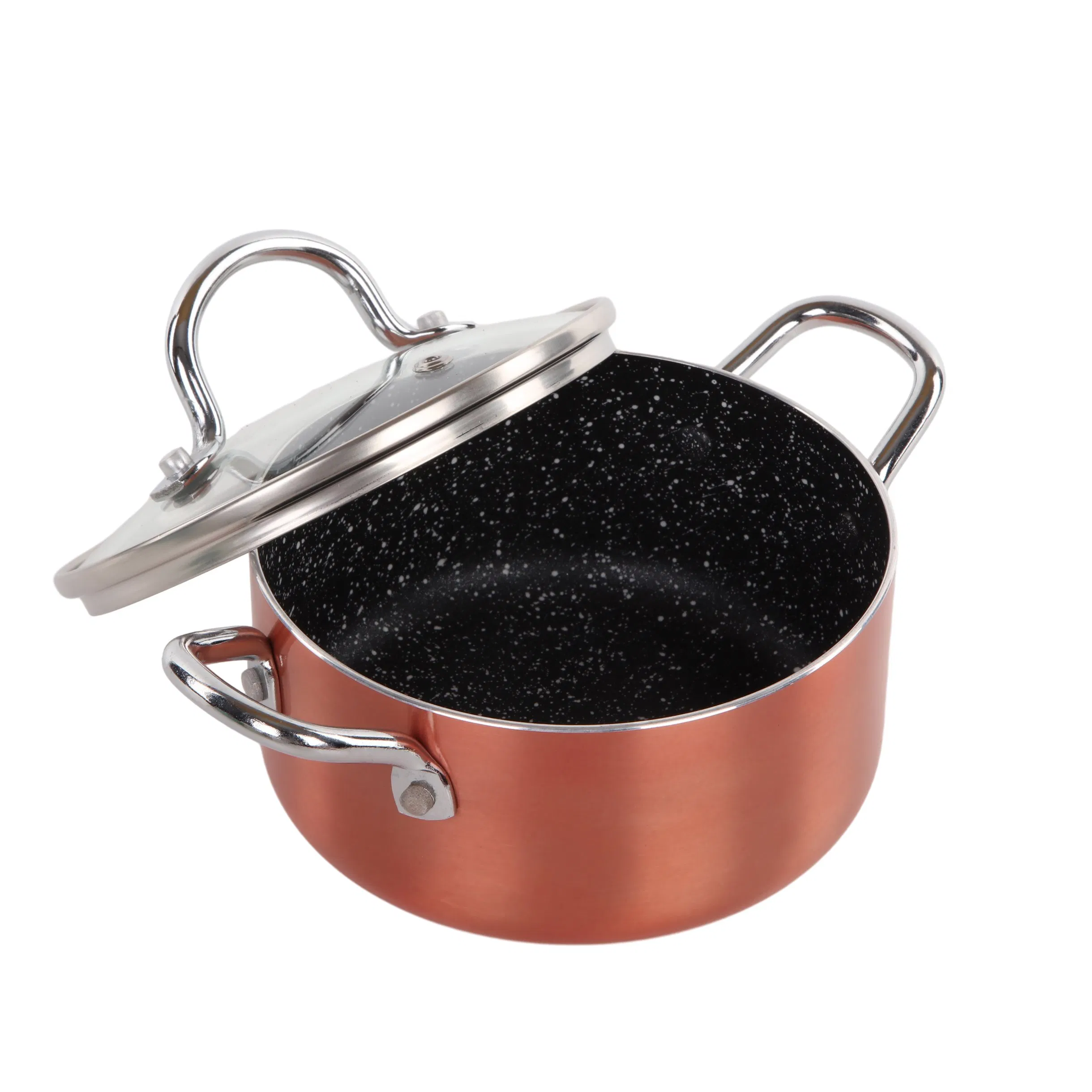 Factory Price Copper Plated Aluminum Pots Nonstick Coating Casseroles