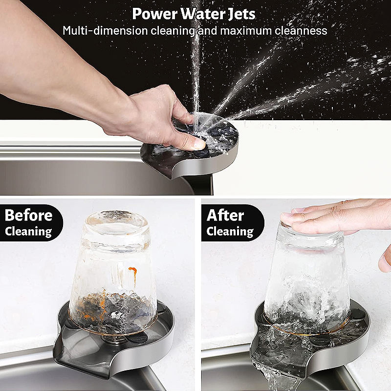 Kitchen Sink Metal Stainless Steel Glass Rinser Bottle Washer Glass Cup Washer