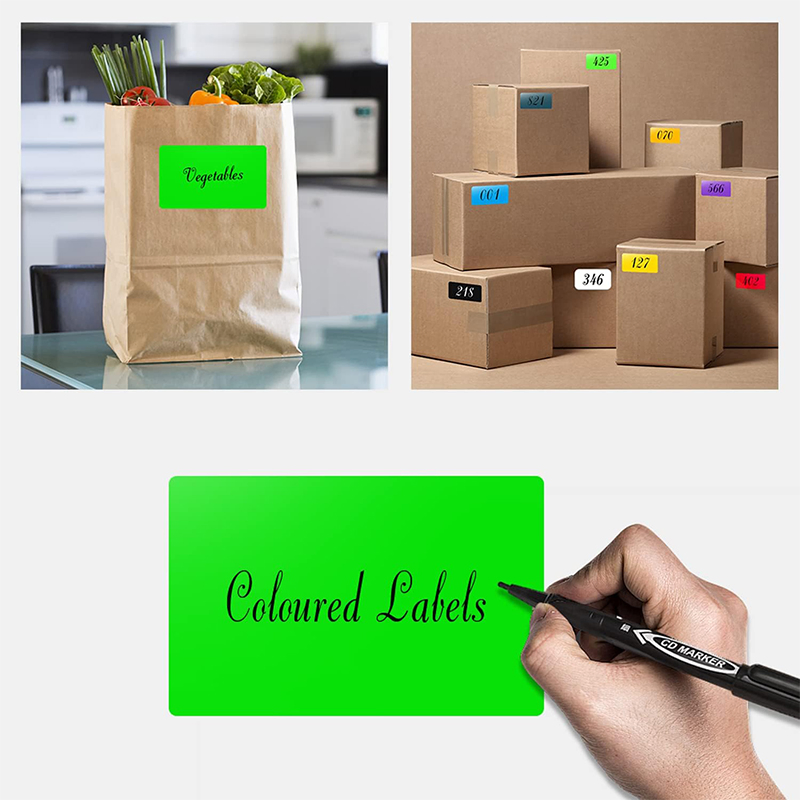 Customizable Colorful Writable Adhesive Labels for Office Organization