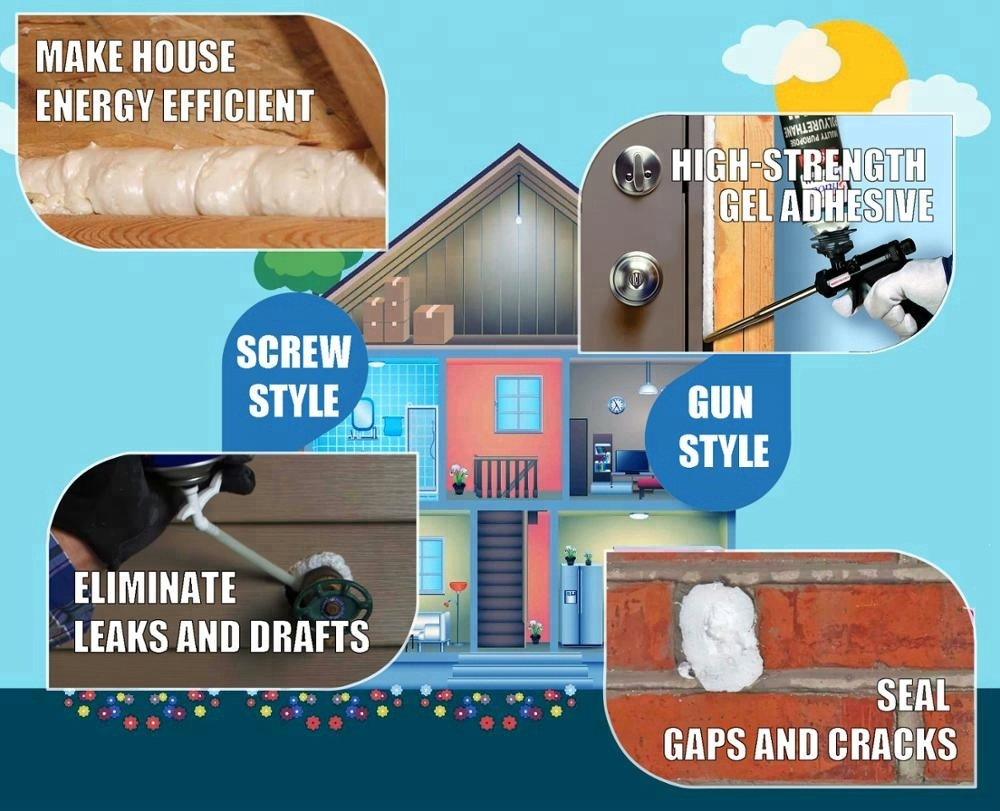 Spray Cleaner/Polyurethane Foam Material Gun