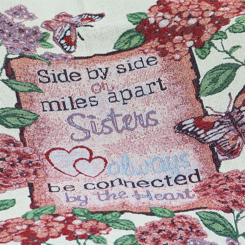 Wholesale Jacquard Tapestry with Floral and Butterfly Patterns Can Be Customized, Including Logos and Tassels Tapestry Blanket