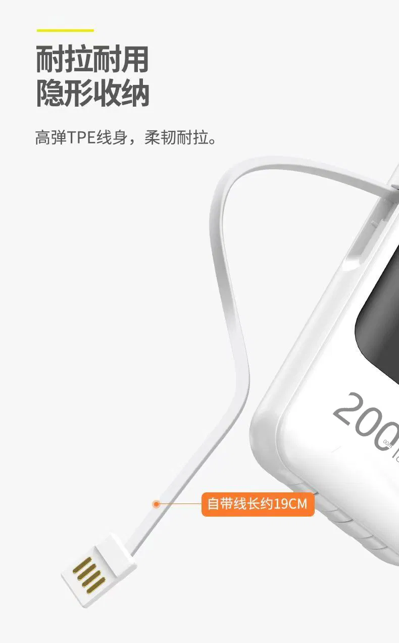 Портативный Power Bank 20000mAh с быстрой зарядкой и дисплеем