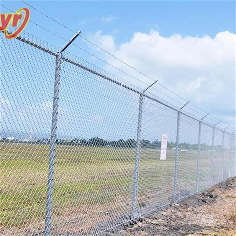 Most Durable PVC Coated Diamond Airport Security Fence Black/Green