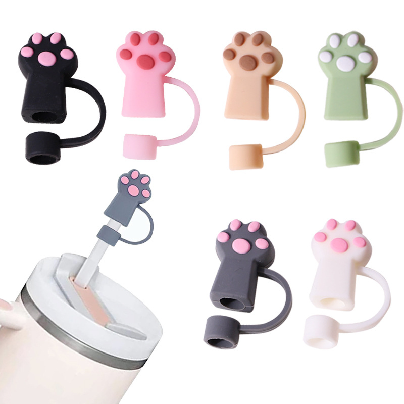 Factory Custom Dust-Proof Reusable Silicone Compatible Drinking Protectors Straw Tip Cover