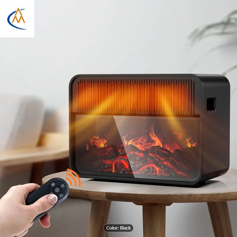 Large Capacity Fireplace Heater Rapidly Warms up Large Areas with Ease