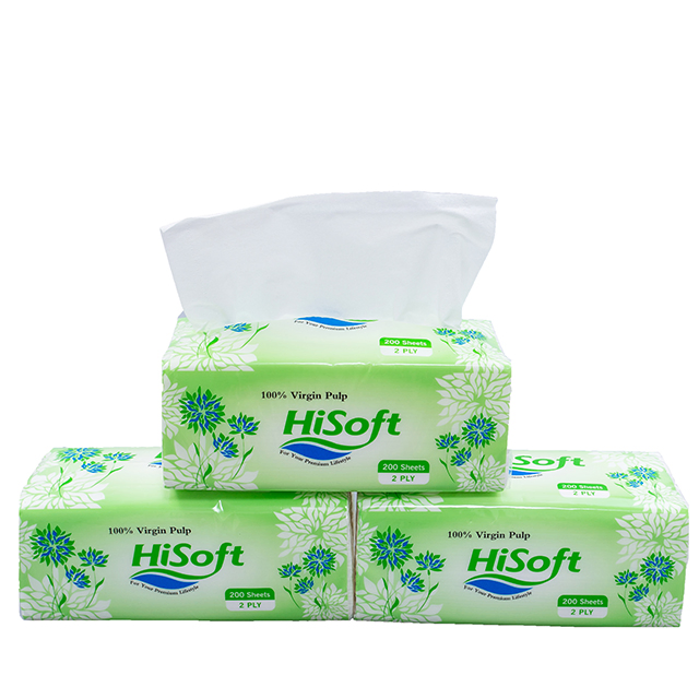 Customized 3ply Virgin Wood Pulp White Soft Facial Tissue for Travel