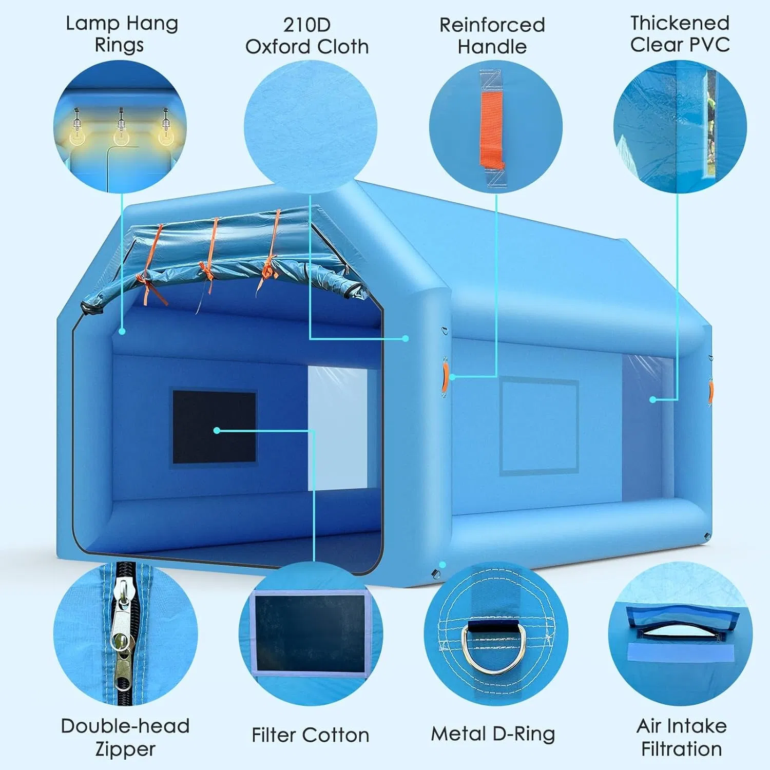 Inflatable Paint Booth Portable Paint Spray Booth Inflatable Spray Booths for DIY Painting Car Truck Garage Tent