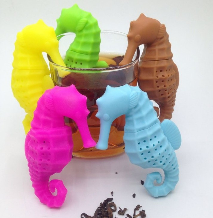 Wholesale Customized Cute Silicone Hippocampus Strainer