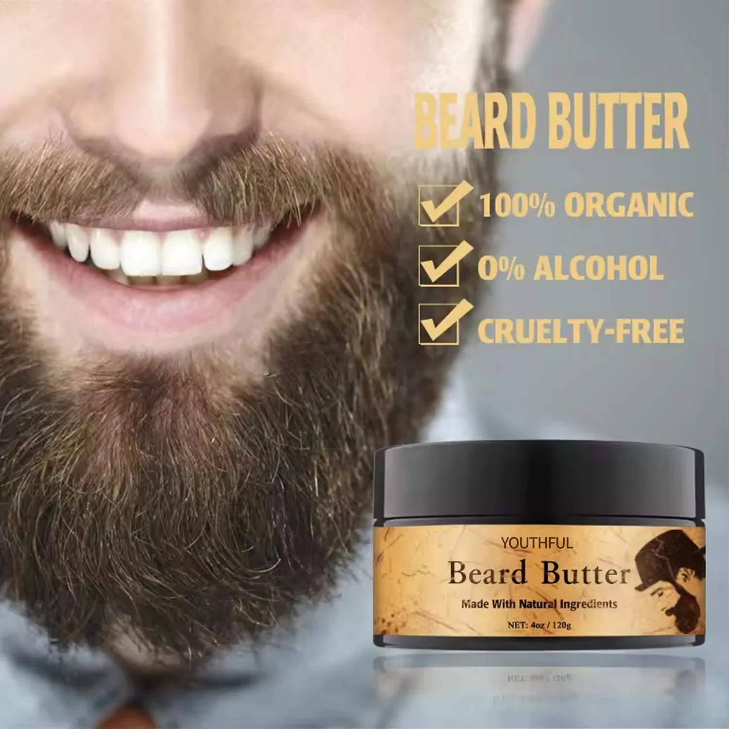 Natural Organic Beard Care Smooth Soften Beard Cream