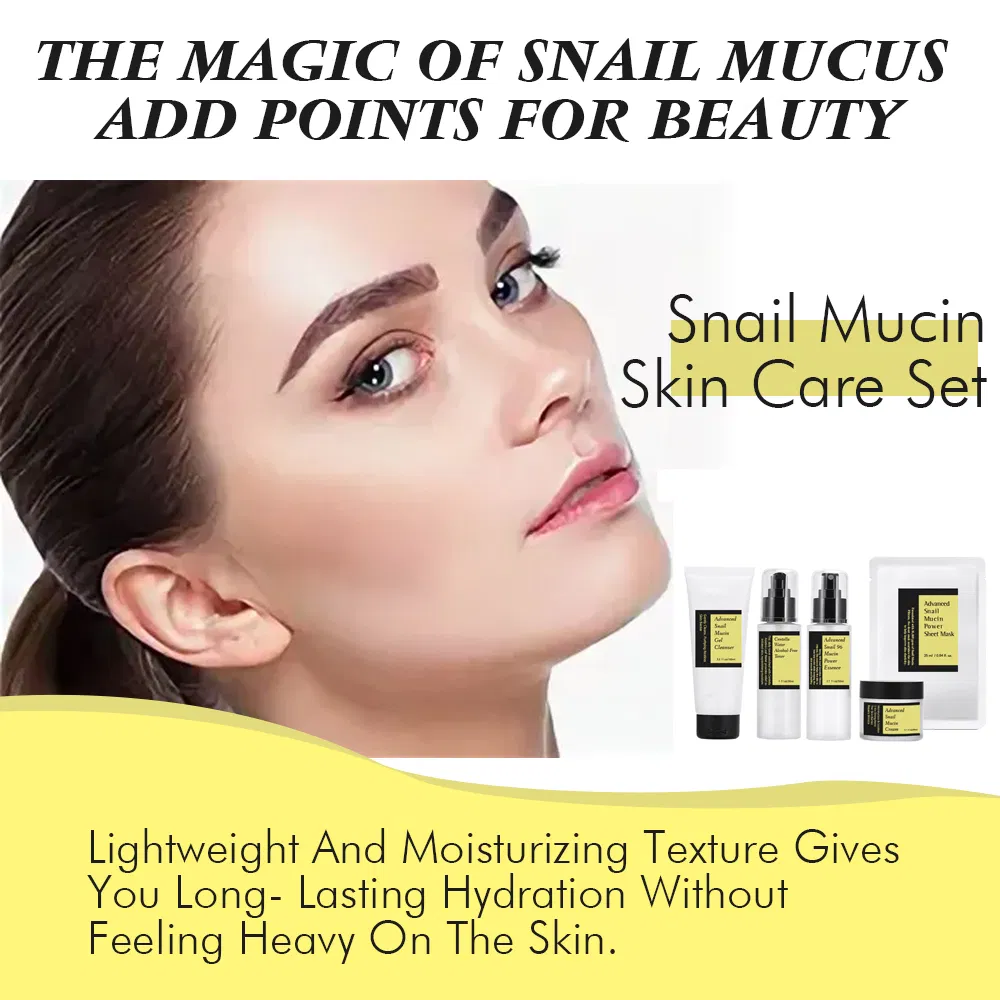 Beauty Cosmetics Skin Care Reduce Fine Lines Wrinkles Snail Mucin Skin Care Set