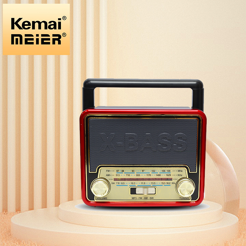 Wooden Am/FM Hi-Fi Radio Vintage Retro Classic Radio W/ Built-in Radio Treble&Bass Control