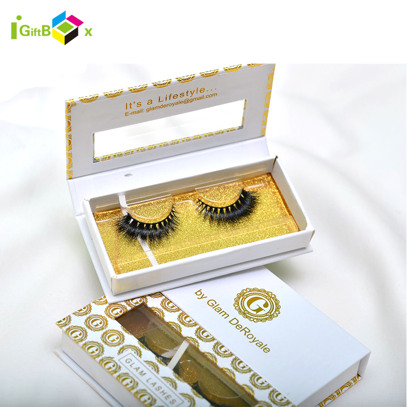 Stylish Empty Cardboard Eye Mask Packaging with PVC Window