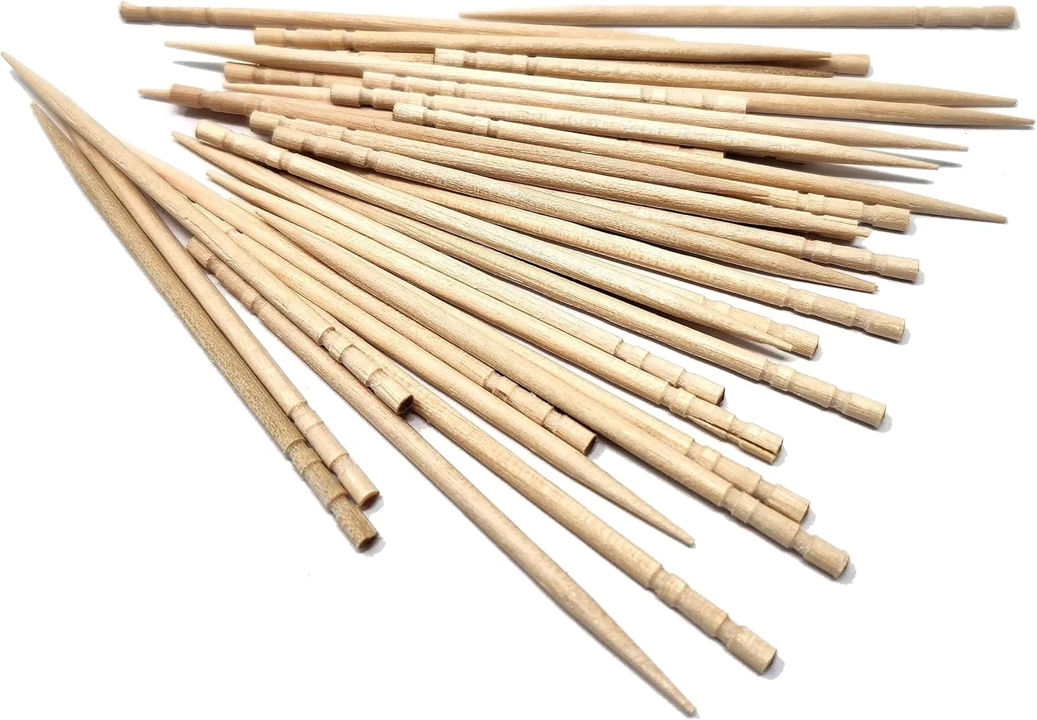 2000PCS Bamboo Round Double-Ended Toothpicks for Cleaning of Appetizer Fruits and Teeth Cleaning