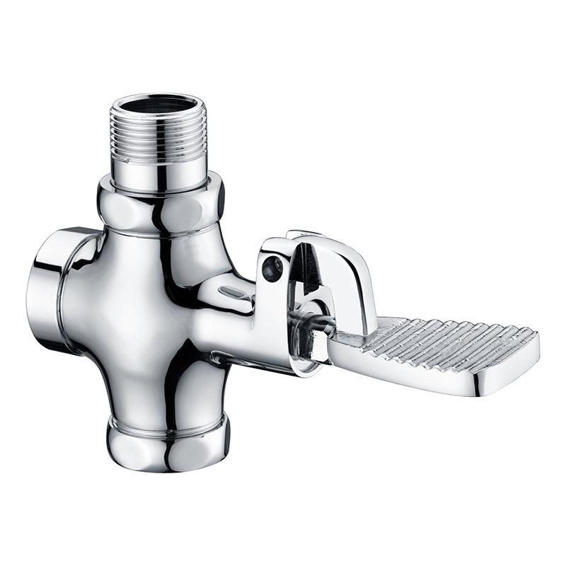 Pedal Operated Brass Flush Valve with Chrome Plated