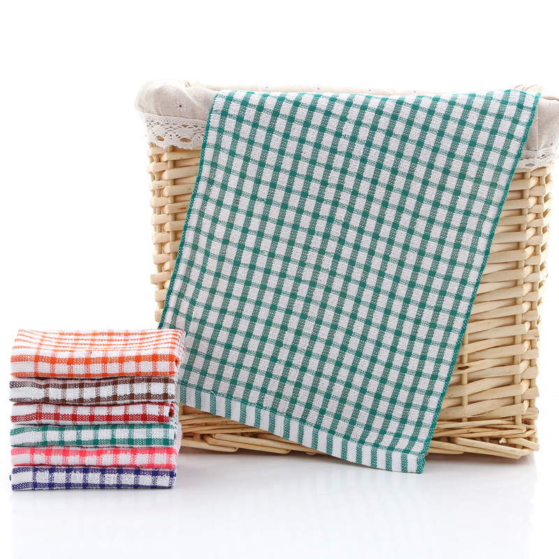 Household Checkered Placemats Kitchen Cleaning and Dishwashing Tea Towels