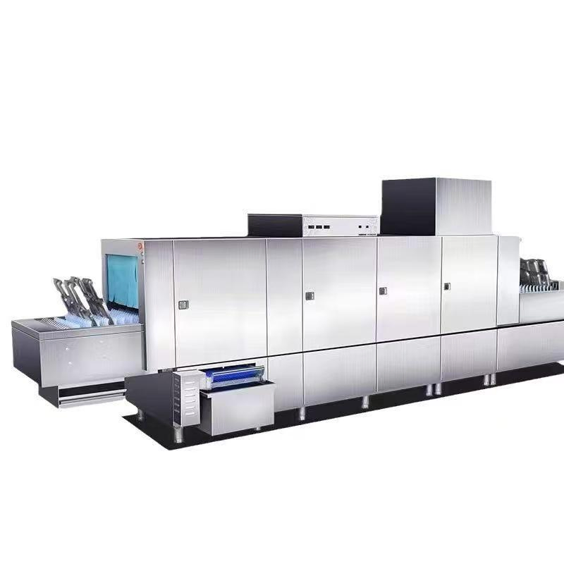 Restaurant Hotel Equipment Commercial Automatic Conveyor Channel Dishwasher for Racks with Dryer