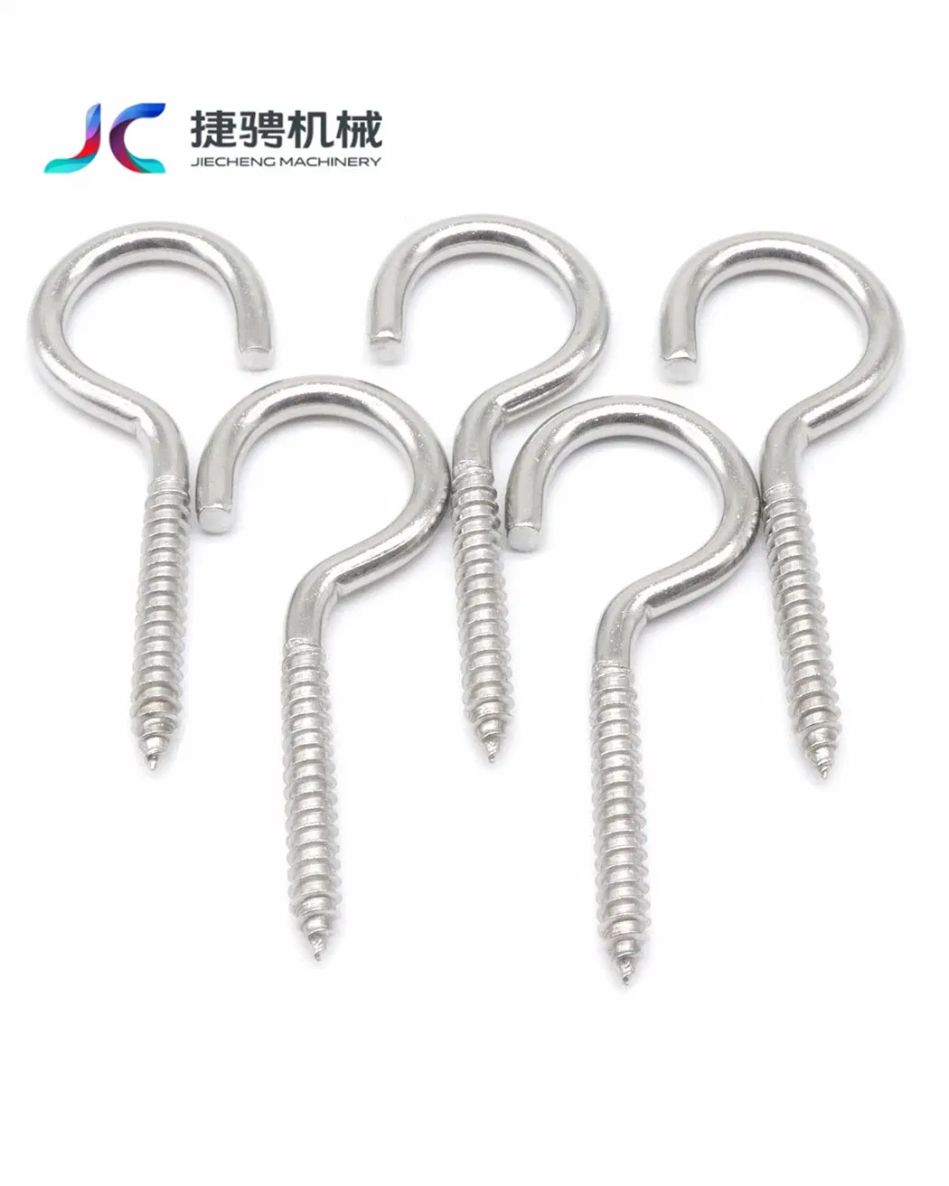 Stainless Steel Screw Eyes Metal Eye Hooks Screw in Heavy Duty