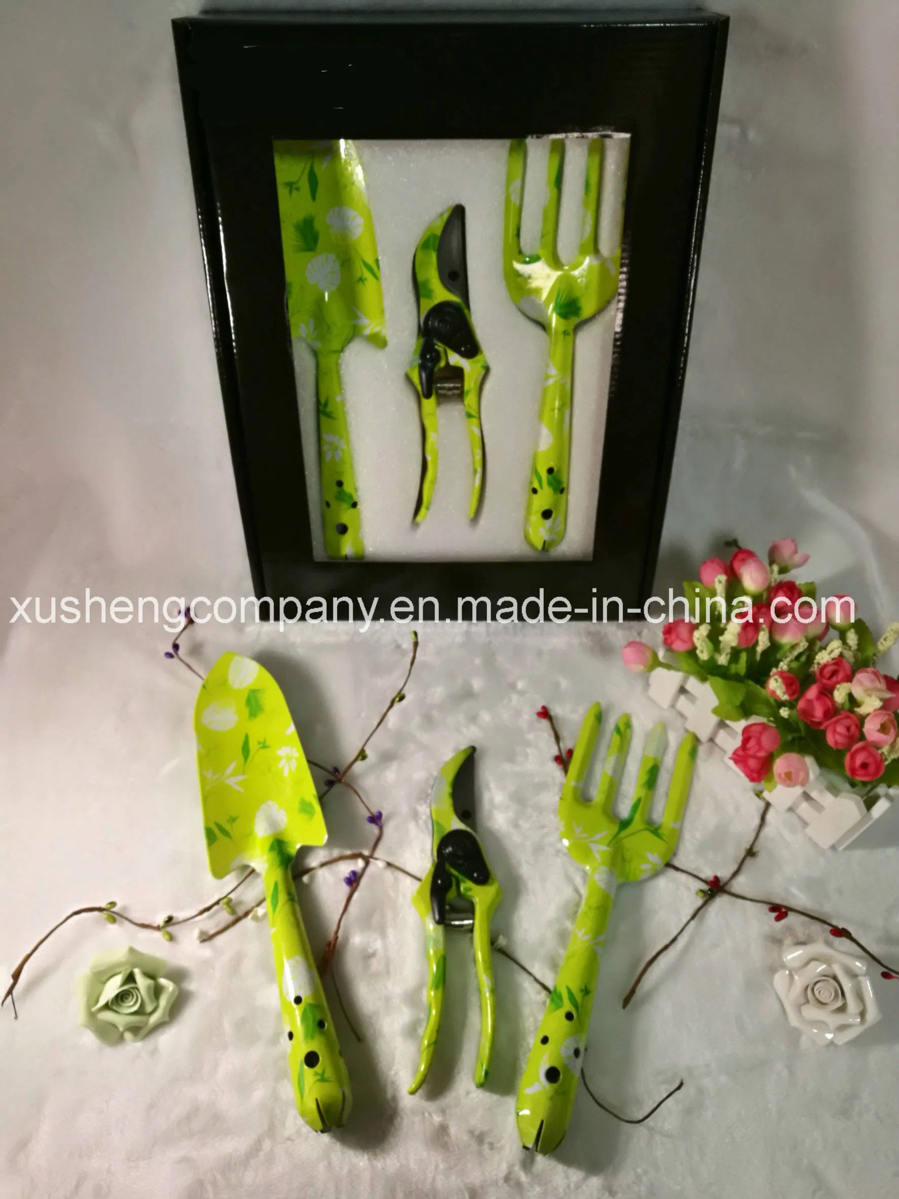 Three Pieces of Iron Handle Gardening Tools