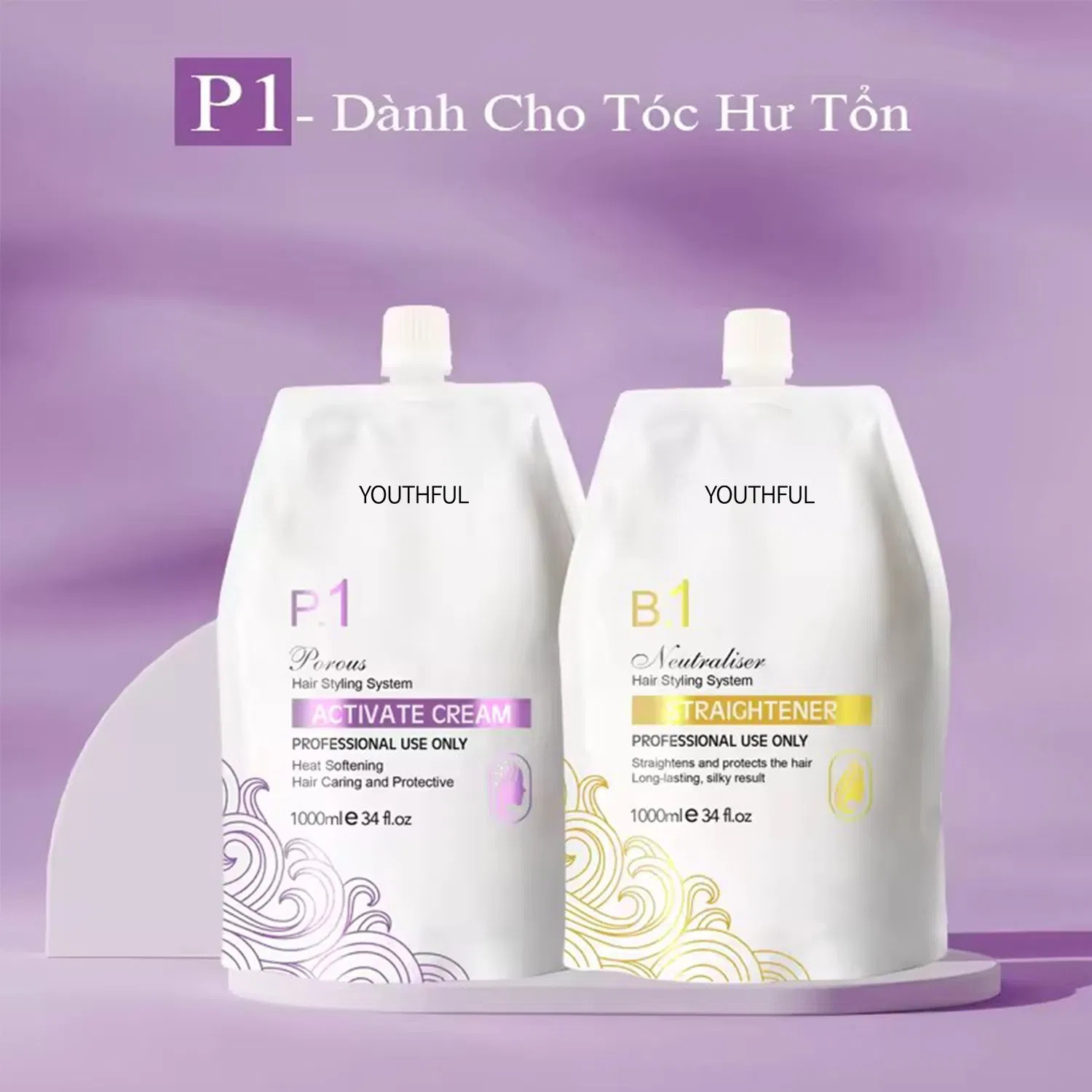 Professional Salon Nano Permanent Relaxer Activate Hair Straightening Cream