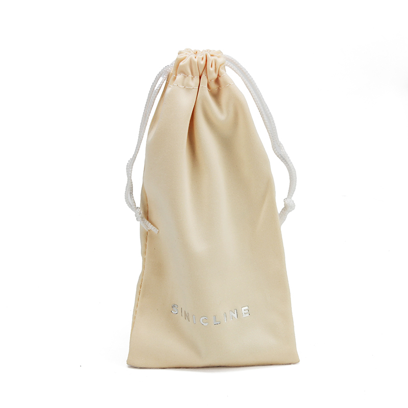 Eyewear Pouch Sunglasses Packaging Bag Fabric Drawstring Dust Bag with Custom Logo Printing