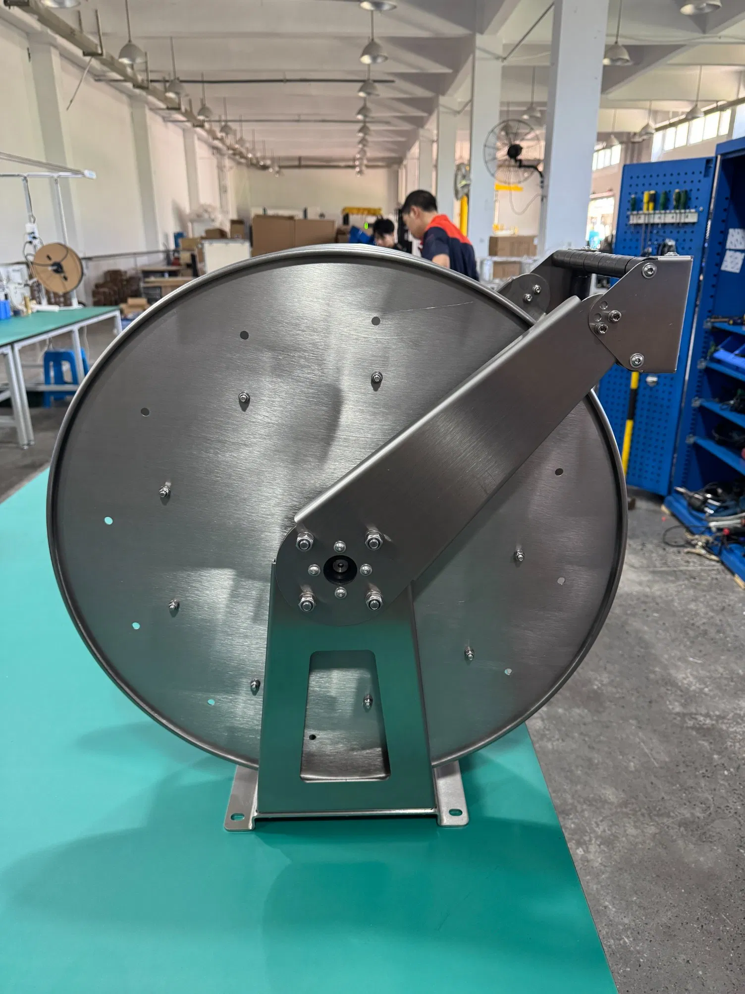 Food Industry Cleaning Stainless Steel Spring Type Hose Reel