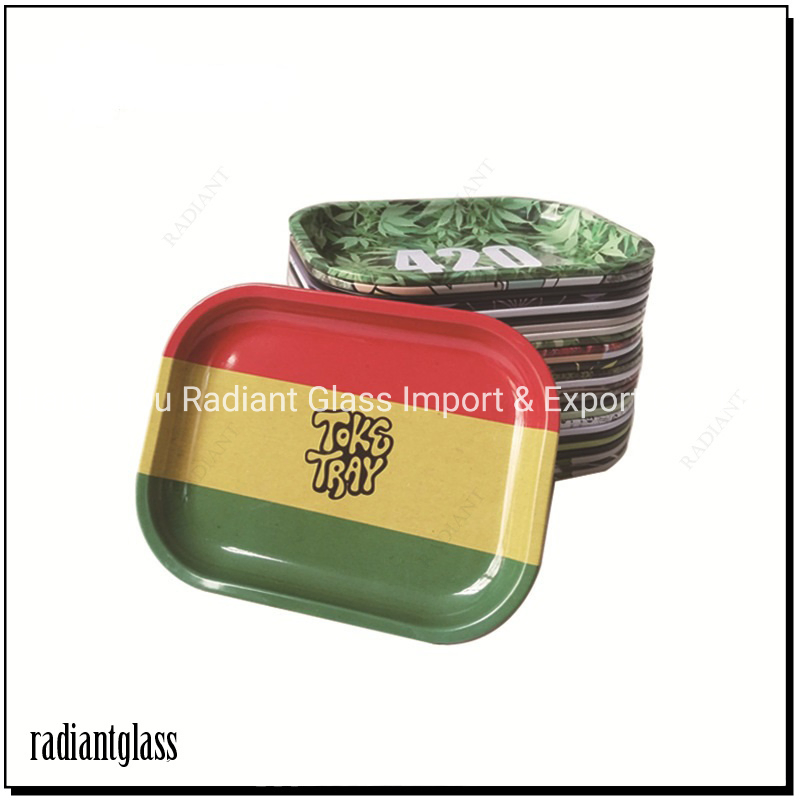 420 High Creative Pattern Metal Colorful T2 Ashtray for Tobacco Rolling Paper