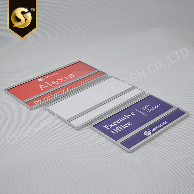 Aluminum Floor Indoor Door Office Sign Conference Reception Meeting Room Name Wall Mounted Plate Sign Interior Sign