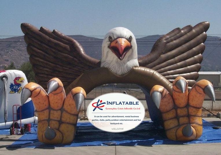 2023 New Inflatable Blast Eagle Mascot Tunnel for Football Sports Team