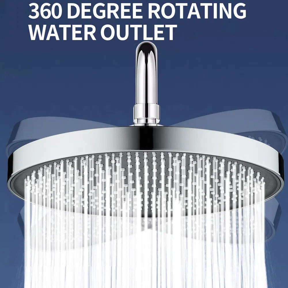 Bathroom Chromed ABS Rain Column Shower Head Set