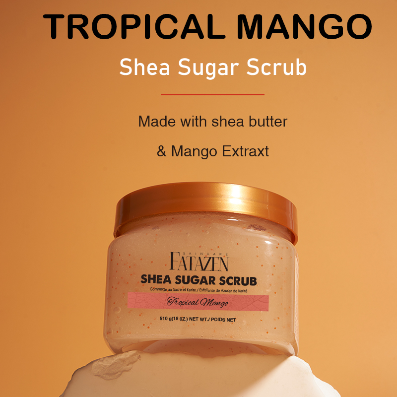 Organic Deep Hydrating Exfoliating Skin Restoring Natural Shine Moisturizing Mango Body Scrub