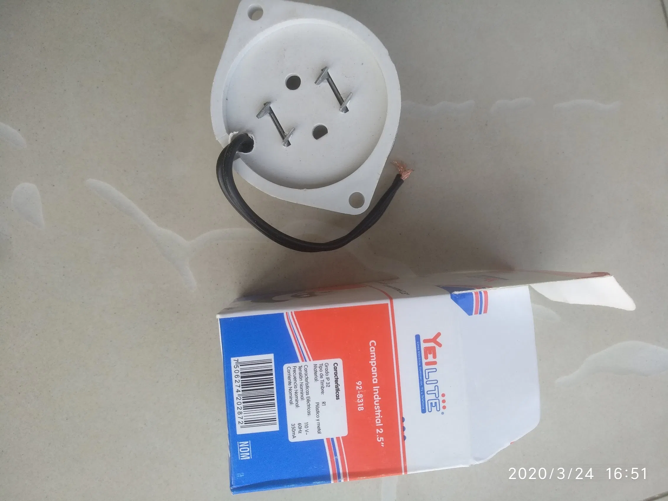 Electric Doorbell Timbre Campana Con Placa Cromada 2.5"