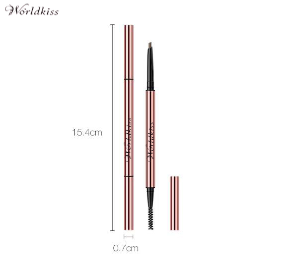 Waterproof Slim Automatic Makeup Brow Pencil Brush Rose Gold Eyebrow Pencil