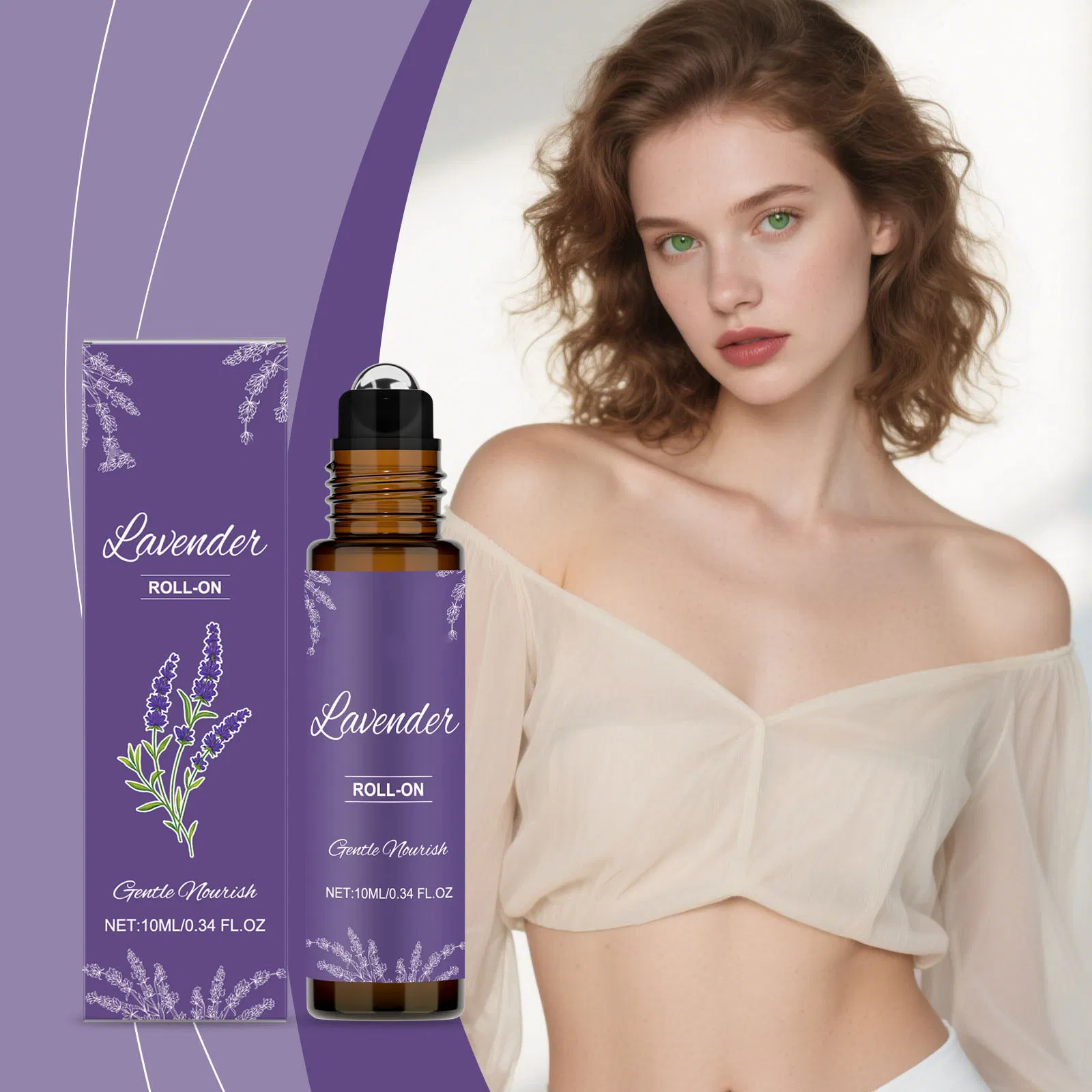 Private Label Natural Organic Blend Massage Oil Roll on 10ml Roller Essential Body Oil for Skin
