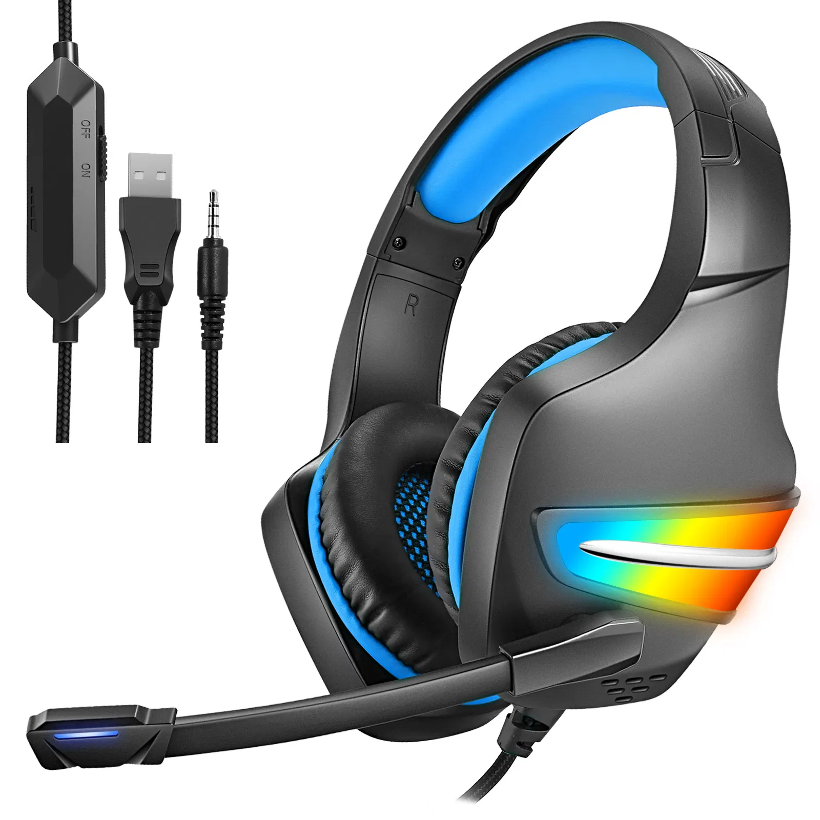 Игровые наушники Blueblack с микрофоном и шумоподавлением