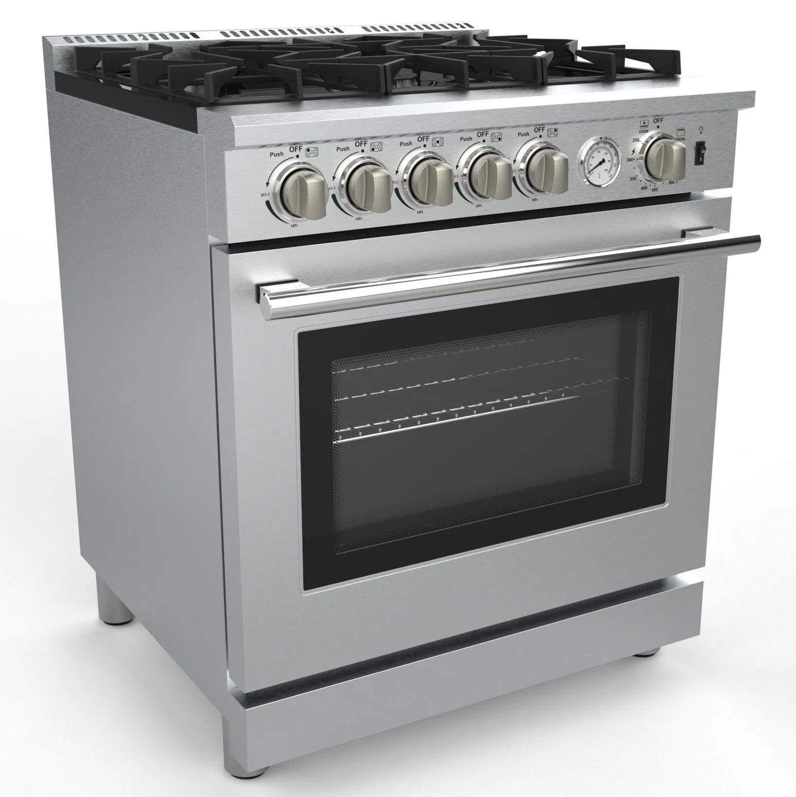 Precision-Temp Contemporary 30-Inch Freestanding Gas Oven with Range for Stylish Cooking