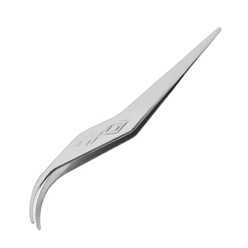 Curved Tip Stainless Steel Makeup Beauty Tool Lash Applicator Eyelash Extention Tweezers