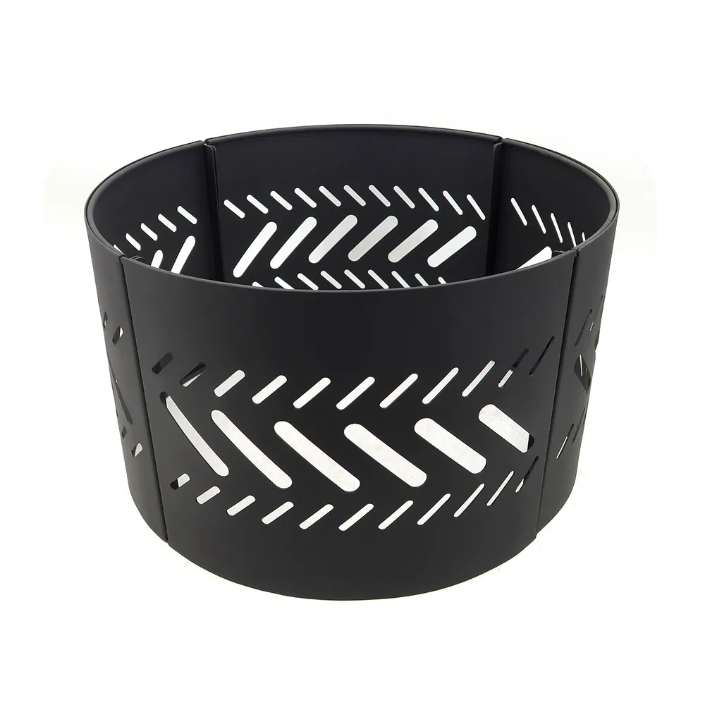 Large Round 20 Inch Bonfire Fire Pit Outdoor Heavy Duty Metal Wood Burning Firepit Ring