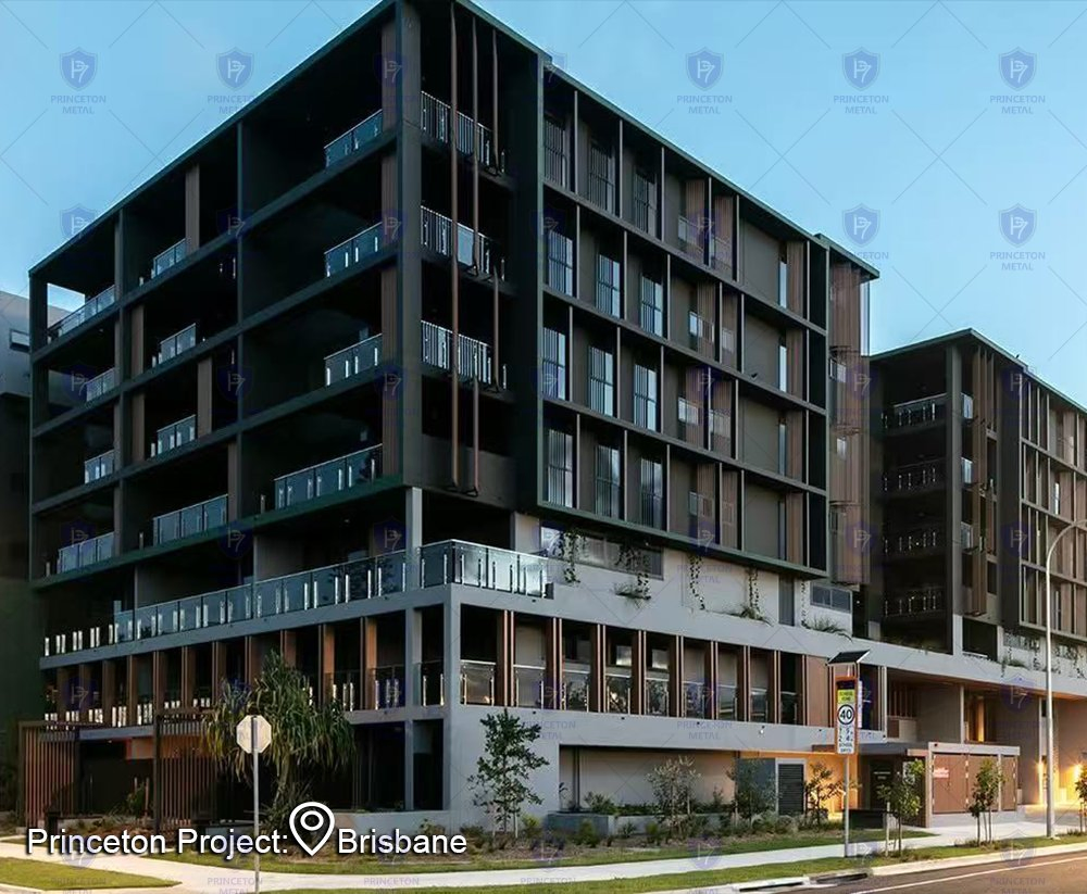 Project Building Wood Grain Cladding Wall Panel Aluminum Screen Batten for External Facades