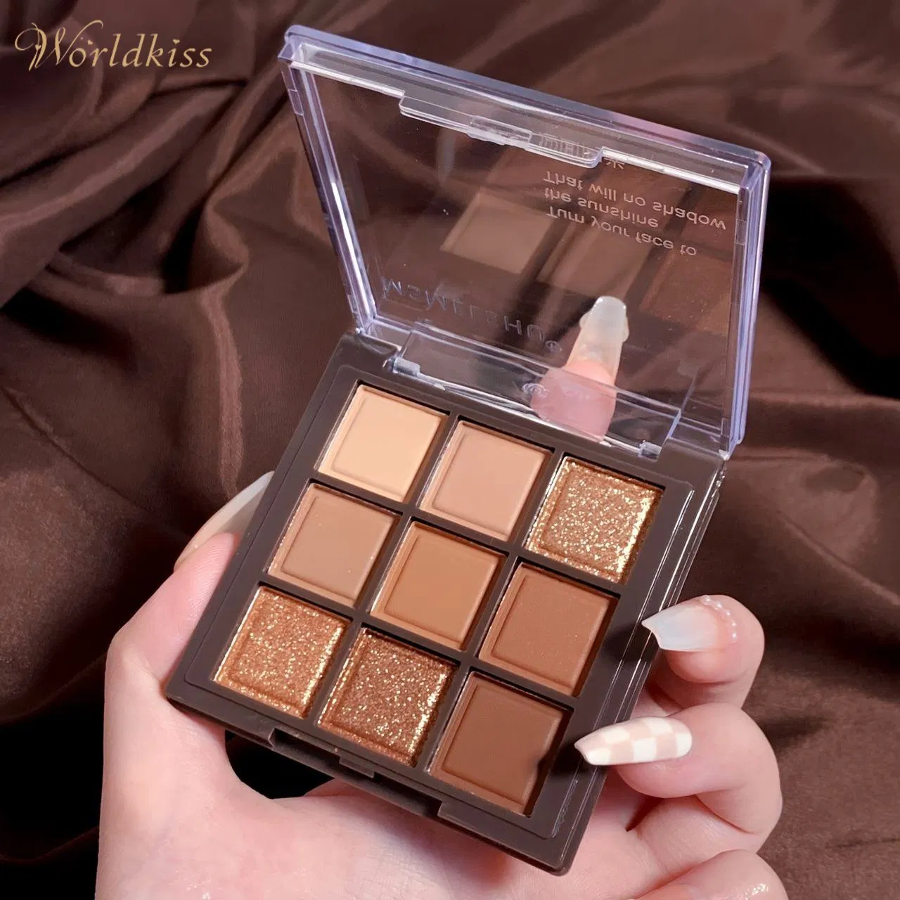 Mocha Chocolate 9-Color Eyeshadow Palette Warm Brown Tones for Girls' Eye Makeup