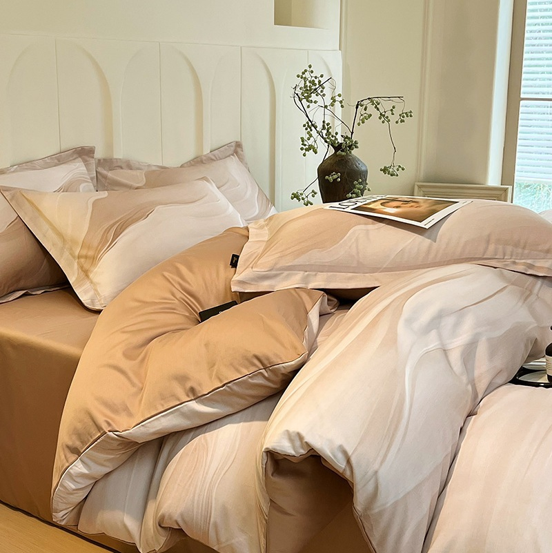 Wholesale Luxury Soft Breathable 100% Organic Cotton Fiber Bed Linen Bedding