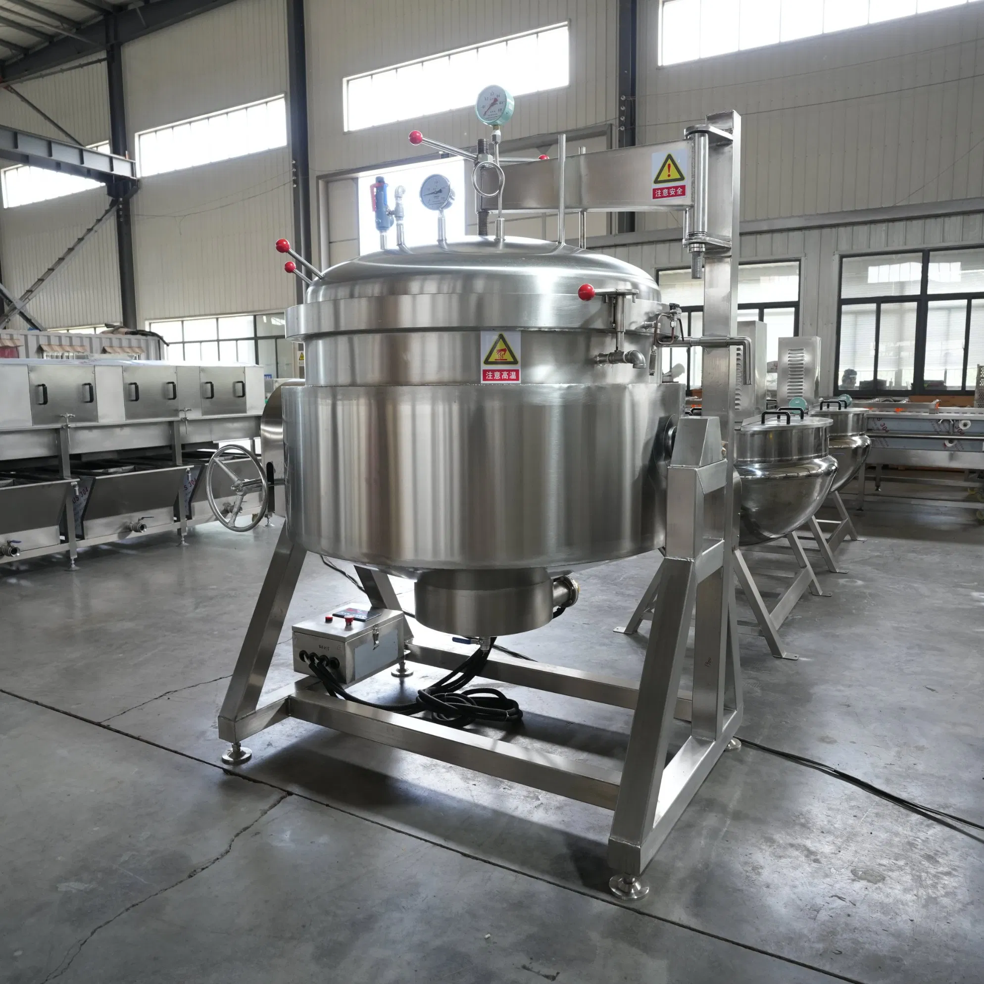 High-Pressure Jacketed Kettle with Scraper Agitator