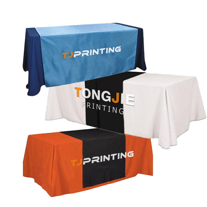 Tablecloth for Event Polyester Stretch Spandex Custom Table Cloth with Logo