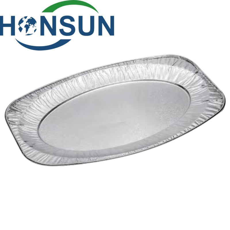 Disposable Thickened Tinfoil Box Aluminum Foil Fish Buffet Plate