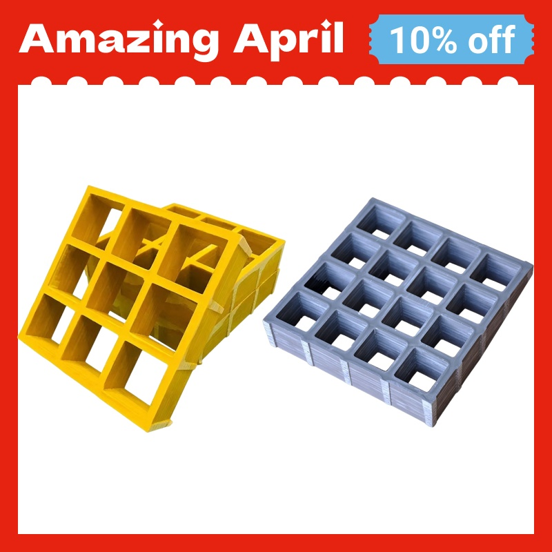 10% Discount! Non-Conductive Durable FRP Molded Grating Fiber Glass Animal Floor Grating