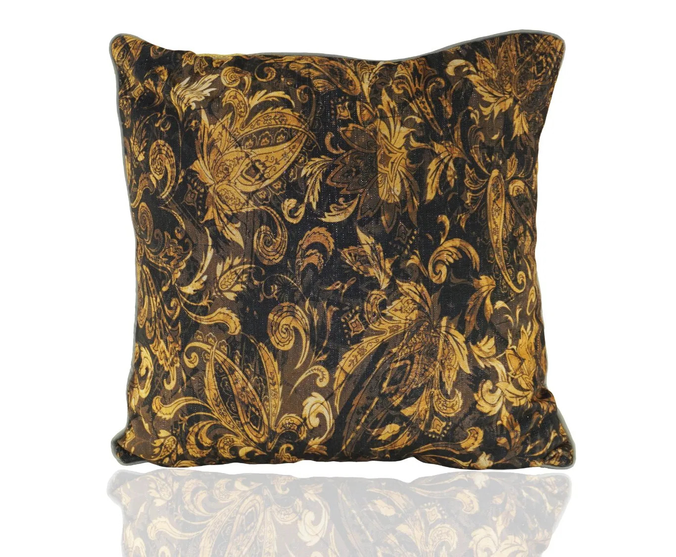 Fabric Pillow Cover Custom Print Chenille Cushion Cover with Metallic Accents