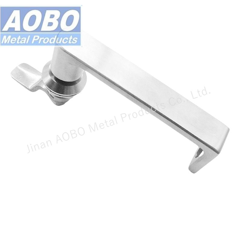 Heavy Duty Precision Cast Wholesale AISI316 Custom Electric Locker Stainless Steel L Handle for Padlock Industrial Distribution Box Electrical Enclosures
