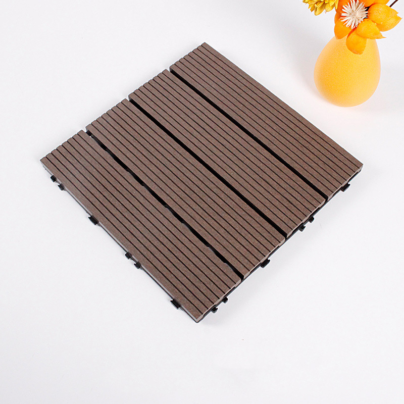 Plastic Composite Wood Splicing Floor Anti-Corrosion Outdoor Decking Flooring Plastic Wood Floor