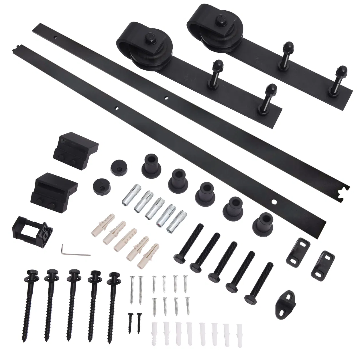 6.6′ Top Mount Rail Rollers Barn Door Hardware Kit